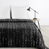 Kép 1/6 - Blink1 mikroszálas ágytakaró ezüst fényű mintával Fekete 220x240 cm