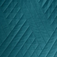 Kép 4/7 - Boni1 mikroszálas ágytakaró 2db párnahuzattal Sötét türkiz 200x220 cm - 40x40x2 cm 3