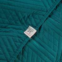 Kép 6/8 - Boni4 mikroszálas ágytakaró Sötét türkiz 200x220 cm +2db 40x40