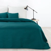 Kép 1/8 - Boni4 mikroszálas ágytakaró Sötét türkiz 200x220 cm +2db 40x40