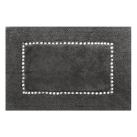 Kép 2/4 - Chic pamut fürdőszobaszőnyeg kristályokkal Acélszürke 60x90 cm 1