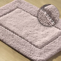 Kép 1/5 - Chic pamut fürdőszobaszőnyeg kristályokkal Rózsaszín 60x90 cm