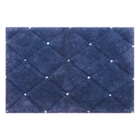 Kép 2/4 - Chic2 pamut fürdőszobaszőnyeg kristályokkal Gránátkék 50x70 cm 1