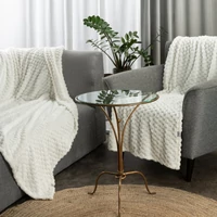 Kép 8/10 - Cindy6 puha plüss takaró Fehér 170x210 cm 9