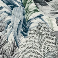 Kép 4/5 - Davos2 bársony ágytakaró egzotikus levélmintával Zöld 170x210 cm 3