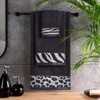 Kép 2/7 - Eva22 minőségi pamut törölköző Fekete 50x90 cm - 500 cm 6db 6