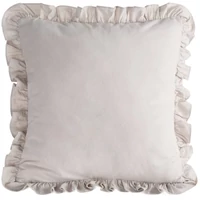 Kép 1/3 - Falbanka fodros pamut párnahuzat Bézs 45x45 cm