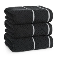 Kép 1/7 - Favori minőségi törölköző zero twist Fekete 50x90 cm 6db