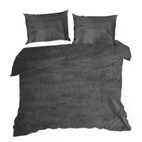 Kép 4/7 - Flano2 puha ágyneműhuzat Acélszürke 220x200 cm - 70x80 cm 2db 2