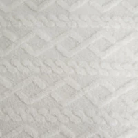 Kép 8/8 - Fonott mintás puha plüss takaró Fehér 200x220 cm 5