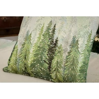 Kép 2/2 - Golden forest fenyőfás párnahuzat arany lurex 45x45 cm 1