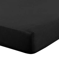 Kép 4/7 - Gumis renforce pamut lepedő Fekete 100x200 cm + 30 cm 2