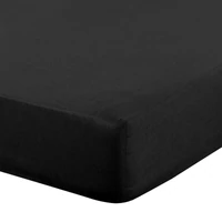 Kép 4/7 - Gumis renforce pamut lepedő Fekete 220x200 cm + 30 cm 2