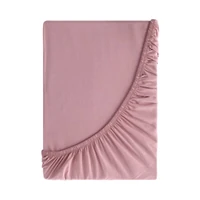 Kép 5/7 - Gumis renforce pamut lepedő Púder rózsaszín 140x200 cm + 30 cm 3