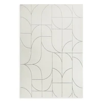 Kép 1/3 - Infinity1 szőtt modern szőnyeg Krémszín 200x290 mm - 11 mm