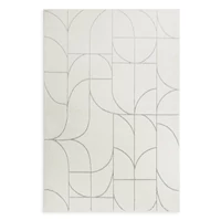 Kép 1/3 - Infinity1 szőtt modern szőnyeg Krémszín 60x100 mm - 11 mm