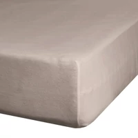 Kép 4/7 - Jersey pamut gumis lepedő Sötét bézs 220x200 cm + 30 cm 2