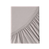 Kép 4/6 - Jersey3 pamut gumis lepedő Világosszürke 220x200 cm + 30 cm 3