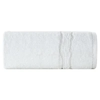 Kép 2/4 - Karin pamut törölköző fényes cérnával szőtt díszítéssel Fehér 50x90 cm 6db 1
