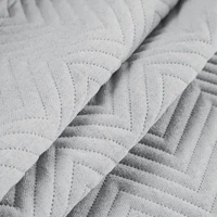 Kép 7/7 - Len3 vászon szerkezetű préselt mintás ágytakaró Ezüst 200x220 cm 5