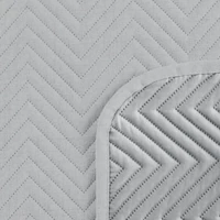 Kép 6/7 - Len3 vászon szerkezetű préselt mintás ágytakaró Ezüst 220x240 cm 4
