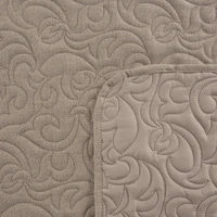 Kép 5/6 - Len4 vászon szerkezetű préselt mintás ágytakaró Bézs 220x240 cm 4