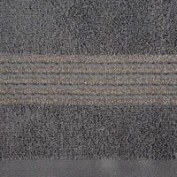 Kép 3/4 - Lilla pamut törölköző keskeny fényes csíkokkal Grafit 30x50 cm 6db 2