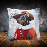 Kép 2/4 - Lord Dobermann párnahuzat 45x45 cm 1