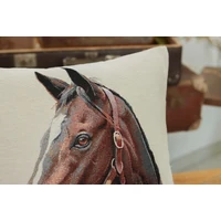 Kép 6/7 - Lovas pej párnahuzat 45x45 cm 4