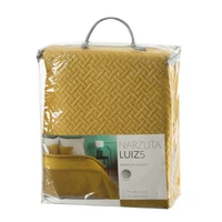 Kép 2/5 - Luiz5 bársony ágytakaró Mustársárga 170x210 cm 1