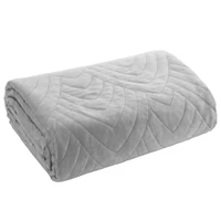Kép 3/8 - Luiz6 bársony ágytakaró fényes márvány hatású mintával Ezüst 170x210 cm 2