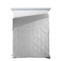 Kép 4/8 - Luiz6 bársony ágytakaró fényes márvány hatású mintával Ezüst 170x210 cm 3