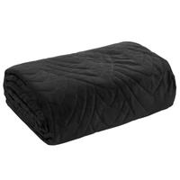 Kép 5/8 - Luiz6 bársony ágytakaró fényes márvány hatású mintával Fekete 170x210 cm 2