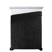 Kép 6/8 - Luiz6 bársony ágytakaró fényes márvány hatású mintával Fekete 170x210 cm 3