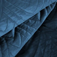Kép 6/8 - Luiz6 bársony ágytakaró fényes márvány hatású mintával Gránátkék 220x240 cm 6