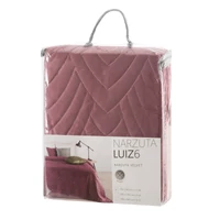 Kép 4/8 - Luiz6 bársony ágytakaró fényes márvány hatású mintával Rózsaszín 170x210 cm 1
