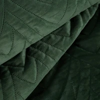 Kép 2/8 - Luiz6 bársony ágytakaró fényes márvány hatású mintával Sötétzöld 170x210 cm 6