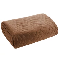 Kép 7/8 - Luiz6 bársony ágytakaró fényes márvány hatású mintával Téglavörös 200x220 cm