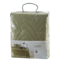 Kép 4/8 - Luiz6 bársony ágytakaró fényes márvány hatású mintával Világoszöld 220x240 cm 1