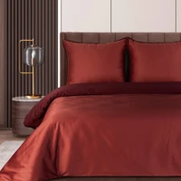 Kép 1/7 - Lunara prémium pamut-szatén ágyneműhuzat Marsala 140x200 cm - 70x80 cm 1db