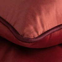 Kép 2/7 - Lunara prémium pamut-szatén ágyneműhuzat Marsala 160x200 cm - 70x80 cm 2db 6