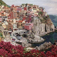 Kép 5/5 - Mediterrán Cinque Terre párnahuzat 45x45 cm 4