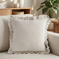 Kép 4/4 - Muslin párnahuzat Bézs 45x45 cm 3