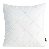 Kép 1/3 - Nala2 bársony párnahuzat varrott mintával Fehér 45x45 cm