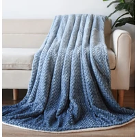 Kép 2/4 - Naturtex sherpa design kétoldalas pléd - Ombre Blue 150x200 cm 1