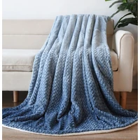 Kép 2/4 - Naturtex sherpa design kétoldalas pléd - Ombre Blue 150x200 cm 1