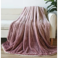 Kép 2/4 - Naturtex sherpa design kétoldalas pléd - Ombre Coral 150x200 cm 1