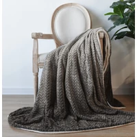 Kép 1/4 - Naturtex sherpa design kétoldalas pléd - Ombre Grey 150x200 cm