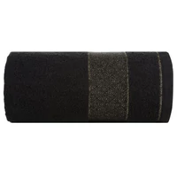Kép 2/4 - Nessy pamut törölköző vastag fényes csíkkal Fekete 70x140 cm 3db 1