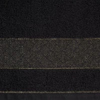 Kép 3/4 - Nessy pamut törölköző vastag fényes csíkkal Fekete 70x140 cm 3db 2
